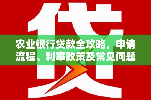 普洱农业银行贷款全攻略，申请流程、利率政策及常见问题解析