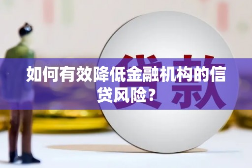 普洱如何有效降低金融机构的信贷风险？