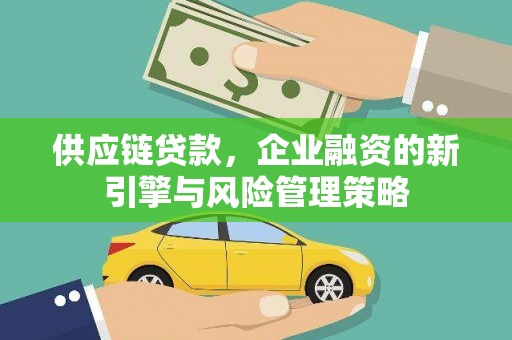 普洱供应链贷款，企业融资的新引擎与风险管理策略