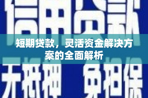 普洱短期贷款，灵活资金解决方案的全面解析
