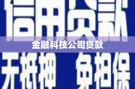 普洱金融科技公司贷款