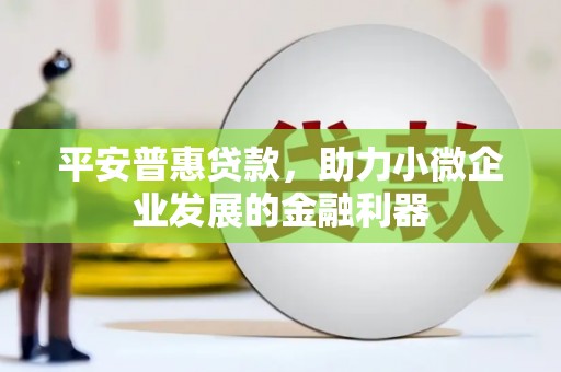 普洱平安普惠贷款，助力小微企业发展的金融利器