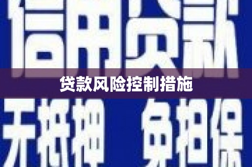 普洱贷款风险控制措施